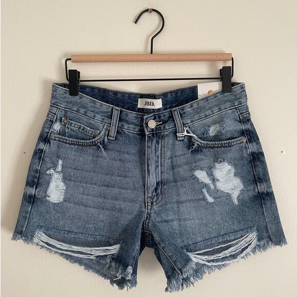 Sunflower Hand Painted Denim Shorts NWT Just Black Denim Medium - Picture 2 of 6